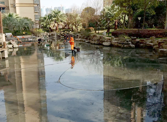 洱源景观池淤泥清理